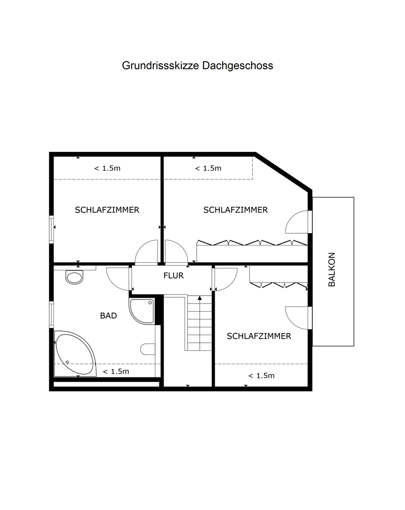 Grundrissskizze DG