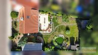 Gemütliches Einfamilienhaus mit schönem Garten, Terrasse und Garage in Leuna. - Luftaufnahme