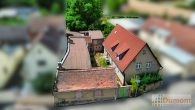 Vierseitenhof mit großem Grundstück, Nebengebäuden und viel Potenzial in Landsberg bei Halle. - Luftaufnahme