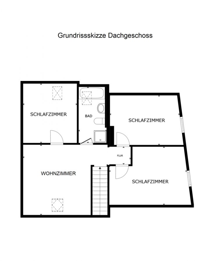 Grundrissskizze DG unbemaßt