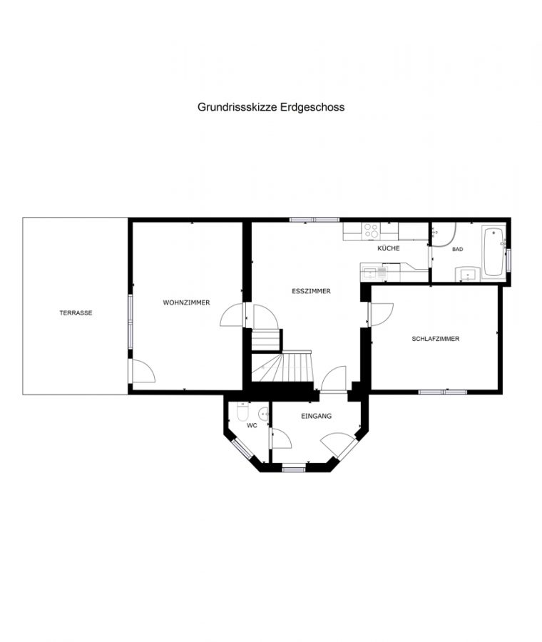 Grundrissskizze EG unbemaßt