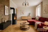 Tolle DHH mit Potential und sonnigem Garten – Ihr neues Zuhause in der Domstadt Merseburg. - KI-generiertes Bild Wohnzimmer nach der Modernisierung